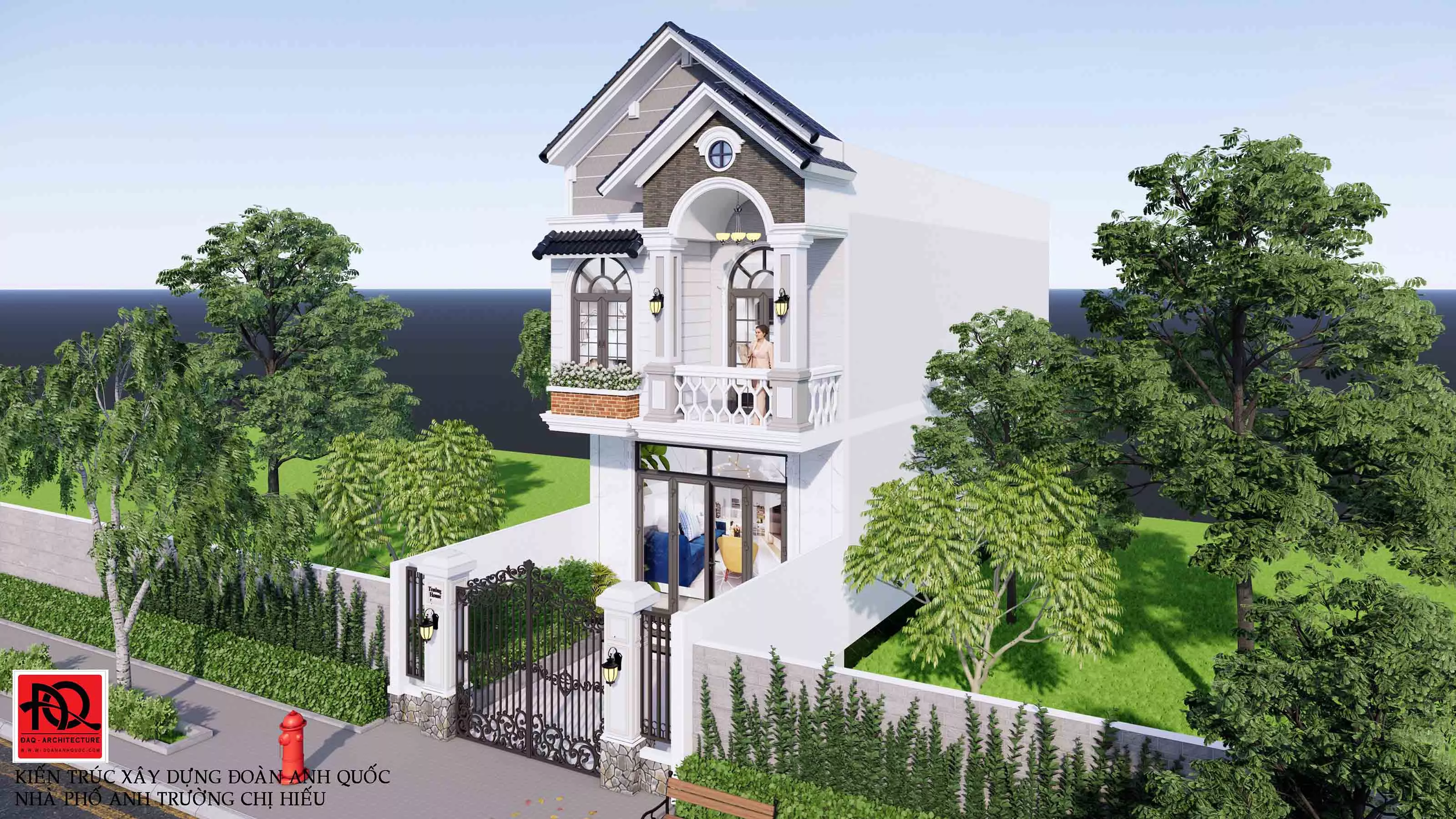 Xây nhà trọn gói Phan Thiết nhà phố đơn giản hiện đại 5x14m 800 triệu